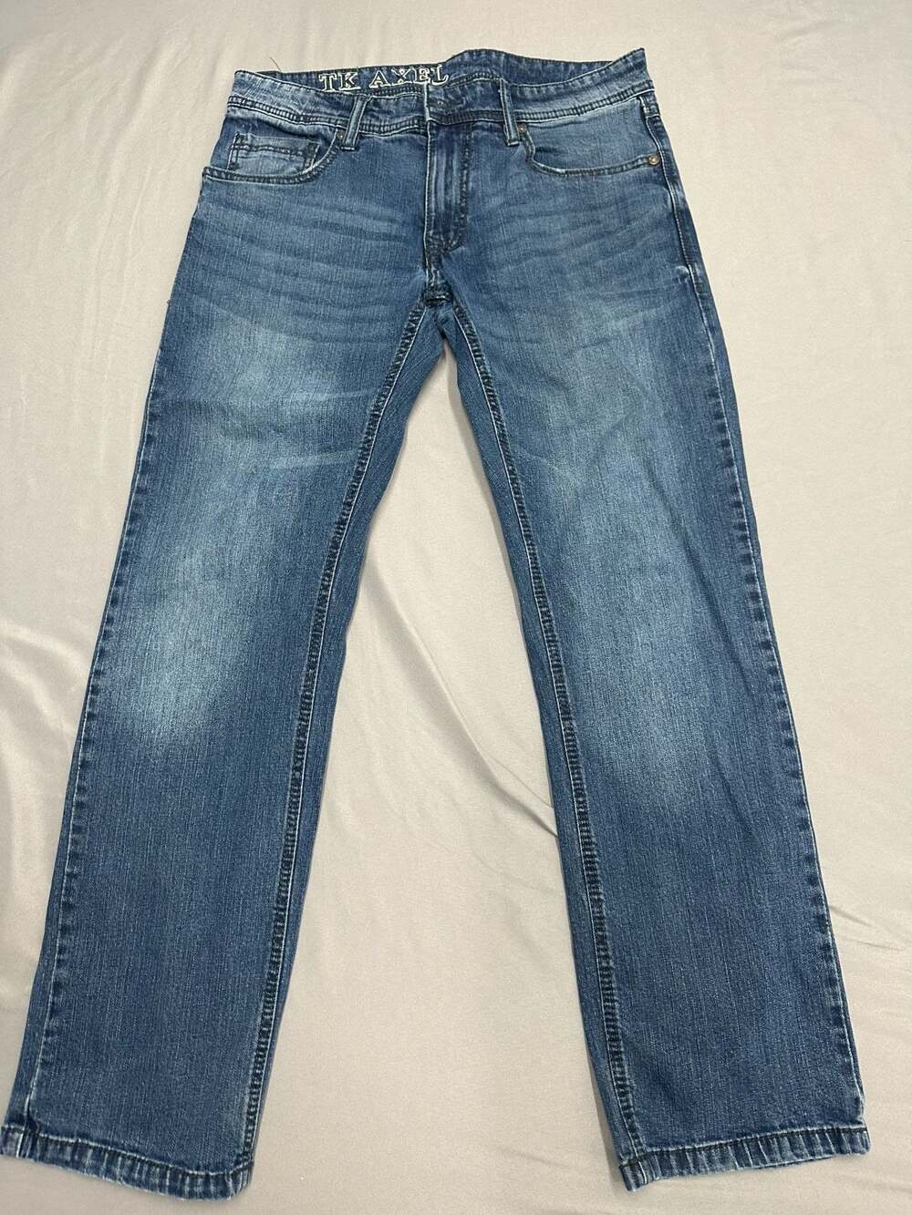 TK Axel Men's Blue Stretch Slim Fit Jeans